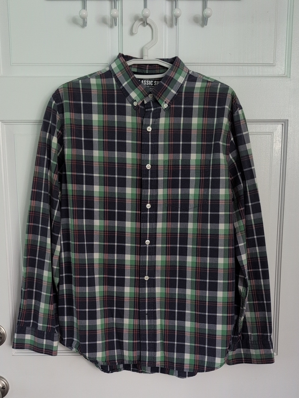 Old Navy Size Large Plaid Button Front Shirt